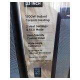 Pelonis 1500-Watt 23 in. Digital Tower Indoor Ceramic Heater Quiet Operation w/ Safety Overheat Protection and Fan Mode in Black