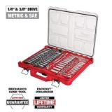 Milwaukee 3/8 in. and 1/4 in. Drive SAE/Metric Ratchet and Socket Mechanics Tool Set with PACKOUT Case (106-Piece)