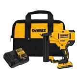 DEWALT 20V MAX XR Lithium-Ion Cordless 18-Gauge Narrow Crown Stapler Kit with 2.0Ah Battery, Charger and Contractor Bag