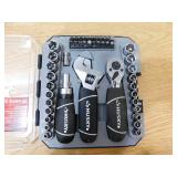 Husky 1/4 in. and 3/8 in. Stubby Ratchet and Socket Set (46-Piece)