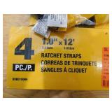 DEWALT 1.0 in. x 12 ft. Ratchet Tie-Down Straps 1500 lbs. Break Strength (4-Pack)