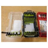 (2) Drill Bit sets - Milwaukee - Ryobi