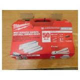 Milwaukee 1/4 in. Drive SAE/Metric Ratchet and Socket Mechanics Tool Set (50-Piece)