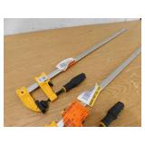 (2) DEWALT 24 in. 600 lb. Bar Clamp w/2.5 in. Throat Depth