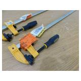 (2) DEWALT 24 in. 600 lb. Bar Clamp w/2.5 in. Throat Depth