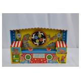 Carnival Shooting Gallery Tin Toy Arcade with Striped Canopy