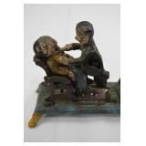 Mid-Century Cast Iron Mechanical Dentist and Patient