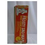 Hasbro Frosty Sno-Man Sno-Cone Machine with Accessories - 1970s Vintage Kit