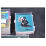 Five Vintage Cartoon Trading Card Sets in Clear Display Cases - Includes Amazing Fantasy Spider-Man