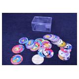 Simpsons Round Character Discs - Collectible Tokens Lot