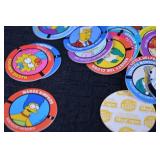 Simpsons Round Character Discs - Collectible Tokens Lot