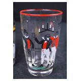 Dubonnet Decanter with 2 Glass Tumblers - Vintage Barware Set