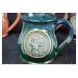 Medallion Mugs - Set of 6 Ceramic Mugs with Crest Emblems