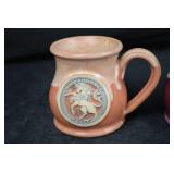 Medallion Mugs - Set of 6 Ceramic Mugs with Crest Emblems