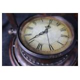 Antiqued Telescope Clock Stand