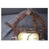 Antiqued Telescope Clock Stand