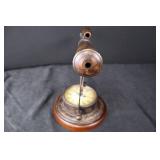 Antiqued Telescope Clock Stand