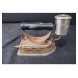 Antique Electric Iron with Side Steam Reservoir - Vintage Clothes Iron