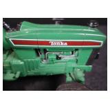 Tonka Green Tractor with Dump Trailer - Vintage Farm Toy