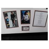 Michael Jackson BAD Framed Album Collage with Vinyl LP Display Size 29x30