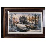 Terry Redlin Homeward Bound Framed Print - Christmas 1988