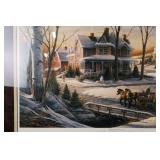Terry Redlin Homeward Bound Framed Print - Christmas 1988