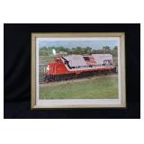 Locomotive Print - 1776 Bicentennial Commemorative Framed Artwork