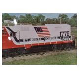 Locomotive Print - 1776 Bicentennial Commemorative Framed Artwork