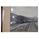Steam Locomotive Train Photograph - Framed Black & White Railroad Art