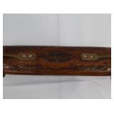 Antique Forked Dagger with Carved Wood Grip & Matching Scabbard