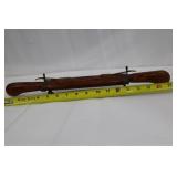 Antique Forked Dagger with Carved Wood Grip & Matching Scabbard