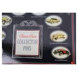 Classic Cars Collector Pins - 8 Vintage Car Pins Set