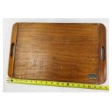Walter Nathan Panama Wood Serving Tray with Inlaid Panoramic Mosaic