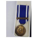 NATO Service Medal - In Service of Peace and Freedom with Blue Ribbon