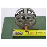 Shakespeare Automatic No. 1922 Model FF Lot of 2 Vintage Fishing Reel/Line Winder on Green Base