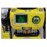 Robot Action Figure - Yellow & Black Mech with Green Chest Screen, 17 in Tall