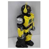 Robot Action Figure - Yellow & Black Mech with Green Chest Screen, 17 in Tall