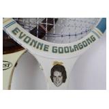 Vintage Wooden Tennis Racket Lot - 7 Rackets including Evonne Goolagong, Slazenger & Spalding