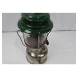 Vintage Green-Top Kerosene Lantern - Pressure Camp Lantern, Metal Base