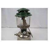 Vintage Green-Top Kerosene Lantern - Pressure Camp Lantern, Metal Base