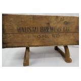 WAUSAU Brewing Co. Wooden Beer Crate - Vintage Wisconsin Display Box