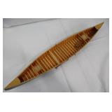 Wooden Canoe Model with Oars 24"