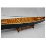 Wooden Canoe Model with Oars 24"