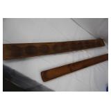 Pair of Vintage Wooden Decorative Troughs 36 and 24 Inch