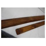 Pair of Vintage Wooden Decorative Troughs 36 and 24 Inch