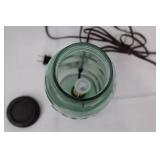 Mason Jar Lamp on Wood Base - Mason