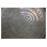 Round Tray Set - Antique Brass & Silver, 2-Piece