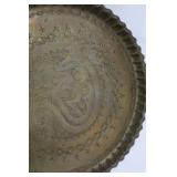 Round Tray Set - Antique Brass & Silver, 2-Piece