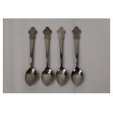 BUCHERER OF SWITZERLAND Spoons - Rolex Crest Handles - 4-Piece Set