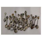State Collector Spoons - Vintage Assortment with Enamel State Emblems & City Marks